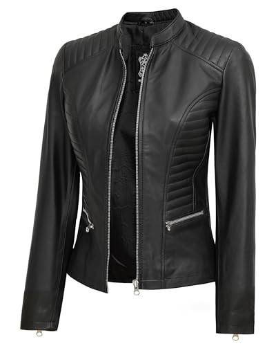 Blingsoul Black Leather Outerwear - black long sleeve Leather Leather Jacket | [1310424] Black Rachel, L | Amazon (US)