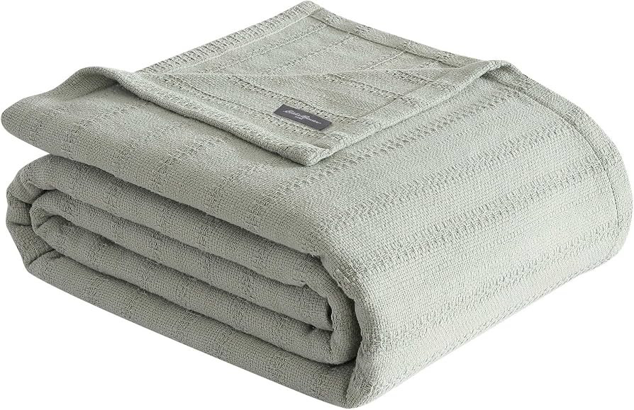 Eddie Bauer - King Size Blanket, 100% Cotton Weave Bedding with a Naturally Soft Feel, 400 GSM, T... | Amazon (US)