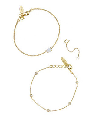 ETTIKA Opal Crystal Dainty Women's Bracelet Set with Extender Add On - Macy's | Macy's