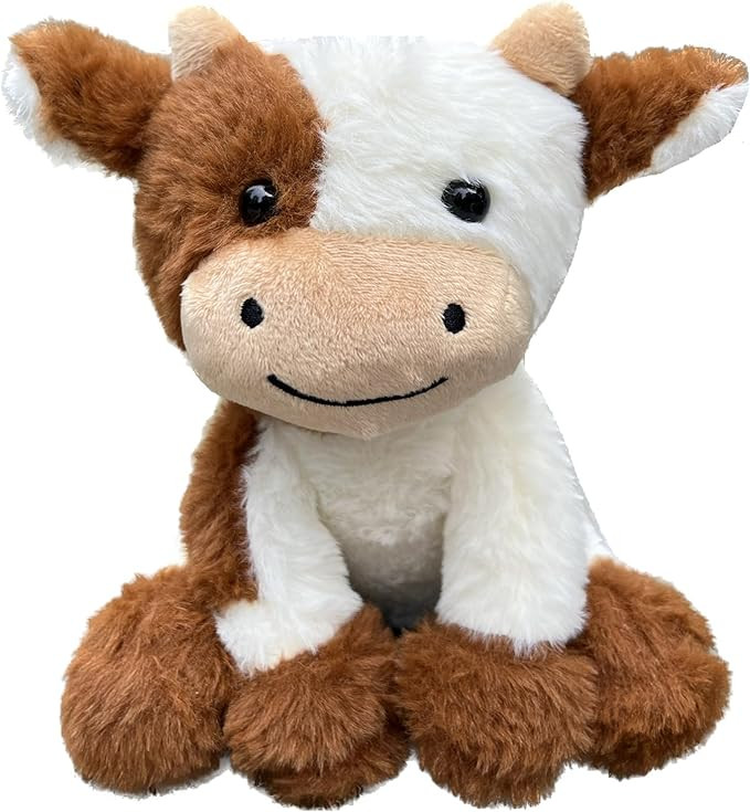 9 inches Cow Stuffed Animal Soft Plush Cute Cow Doll for Boys Girls (Brown Cow) | Amazon (US)