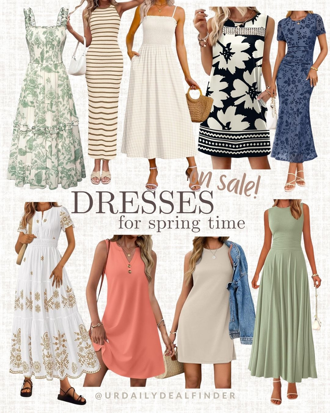 Spring staples, that we love 🌸 we love a floral print dress. white flare, leg jeans are a must and striped sweaters dress women Spring dresses Spring outfits spring outfits 2026 

 #LTKootd #LTKSeasonal #LTKSaleAlert