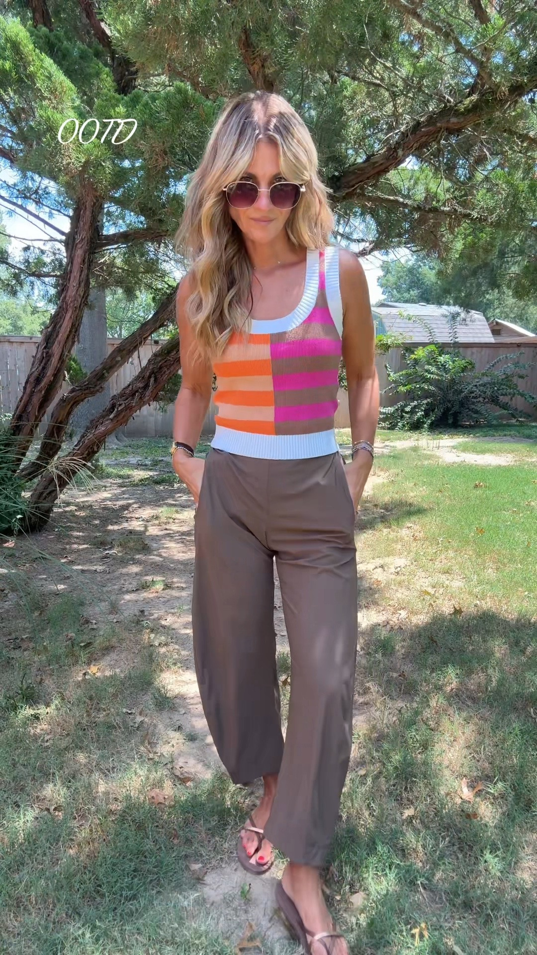 OOTD from Amazon! Another pair of these pants that I have in multiple colors. Im in an XS. Perfect for a travel day. The little sweater top is the perfect length, I just got lucky that the browns match perfectly 🤎 size Small

#LTKootd #LTKgrwm #LTKdayinmylife