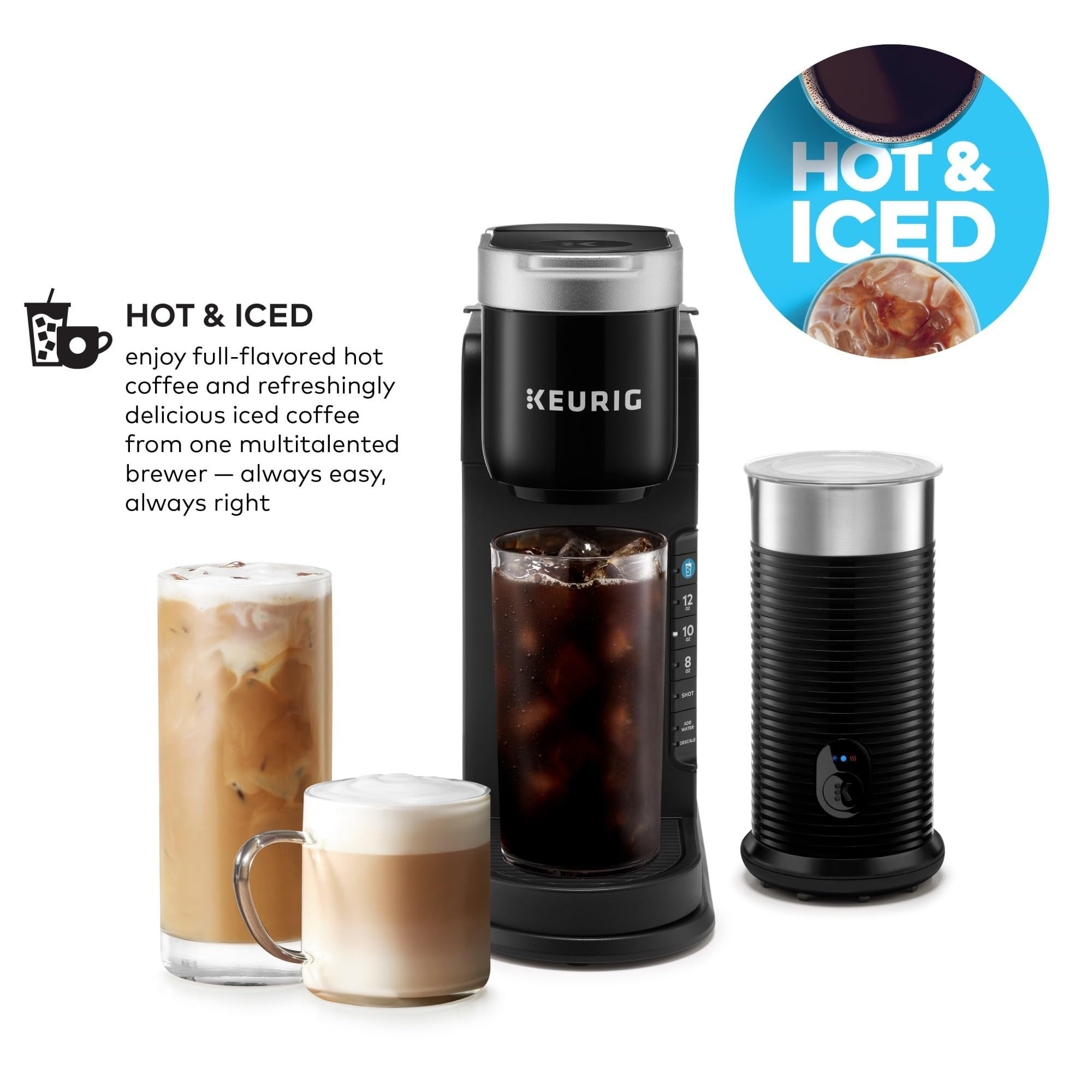 Keurig K-Café Barista Bar Single Serve Coffee Maker and Frother, with 3 Brew Sizes, Hot and Cold... | Amazon (US)