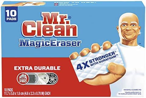 Mr. Clean Magic Eraser, Extra Durable, Shoe, Bathroom, and Shower Cleaner, Cleaning Pads with Dur... | Amazon (US)