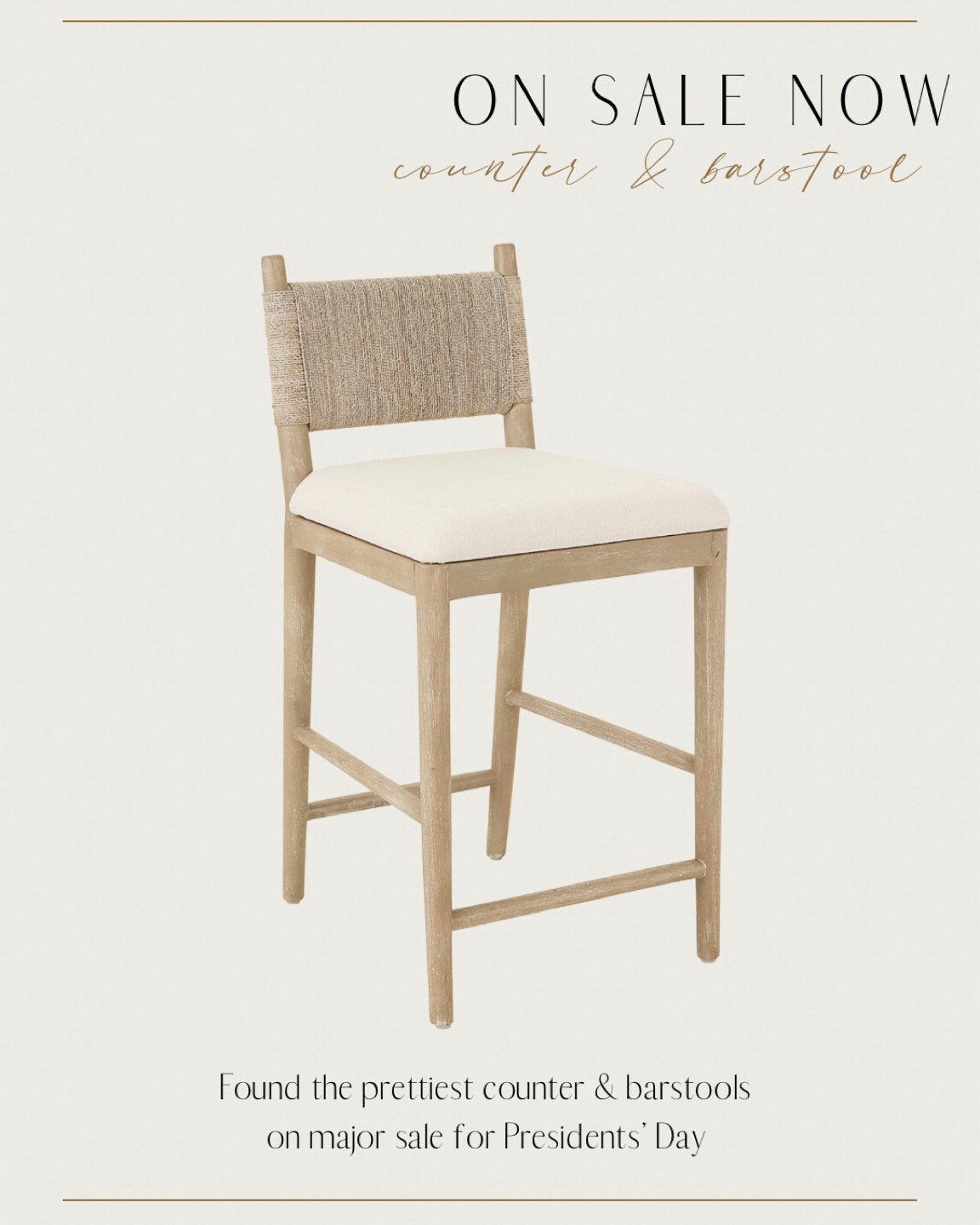Love these gorgeous woven counter stools (they also have a barstool version). On sale for Presidents’ Day weekend  

#LTKsalealert #LTKhome #LTKSale