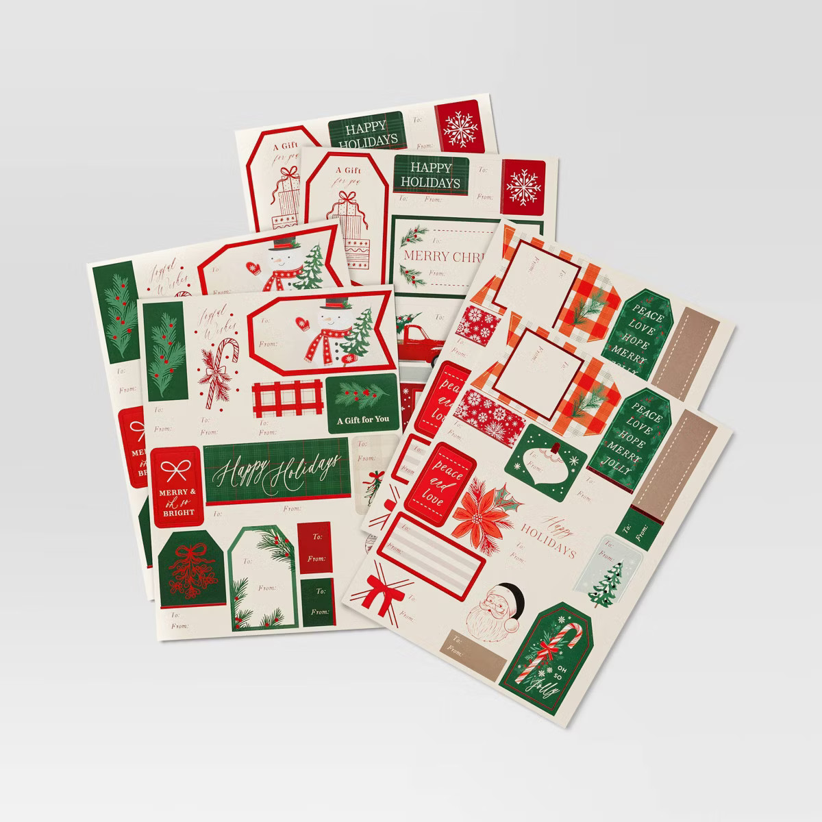 70ct Christmas Modern Heritage Peel and Stick Gift Tags - Wondershop™ | Target