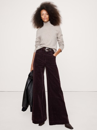 High-Rise Wide-Leg Corduroy Pant | Banana Republic (US)