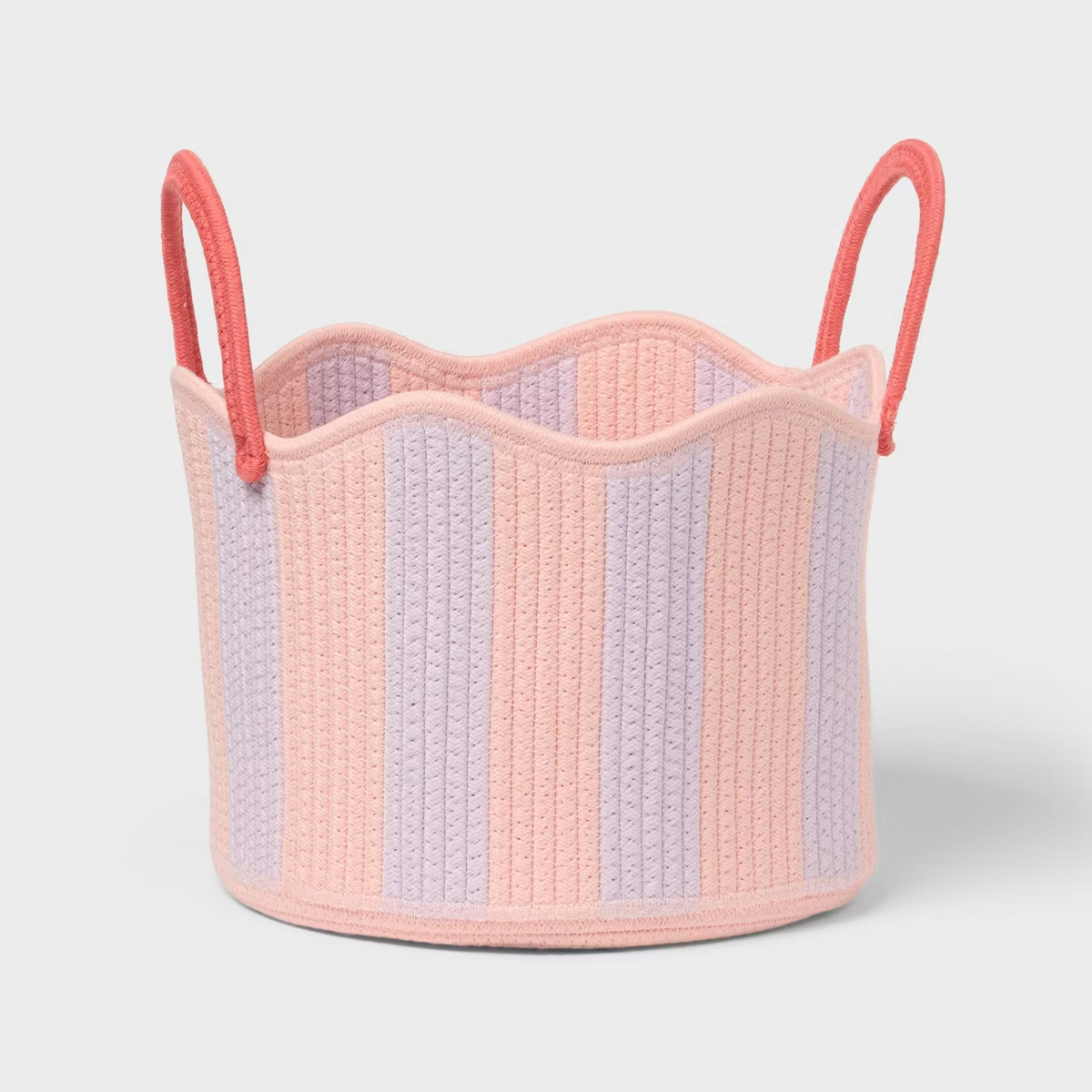 Striped Coiled Rope Kids' Decorative Storage Basket with Handles - Pillowfort™ | Target