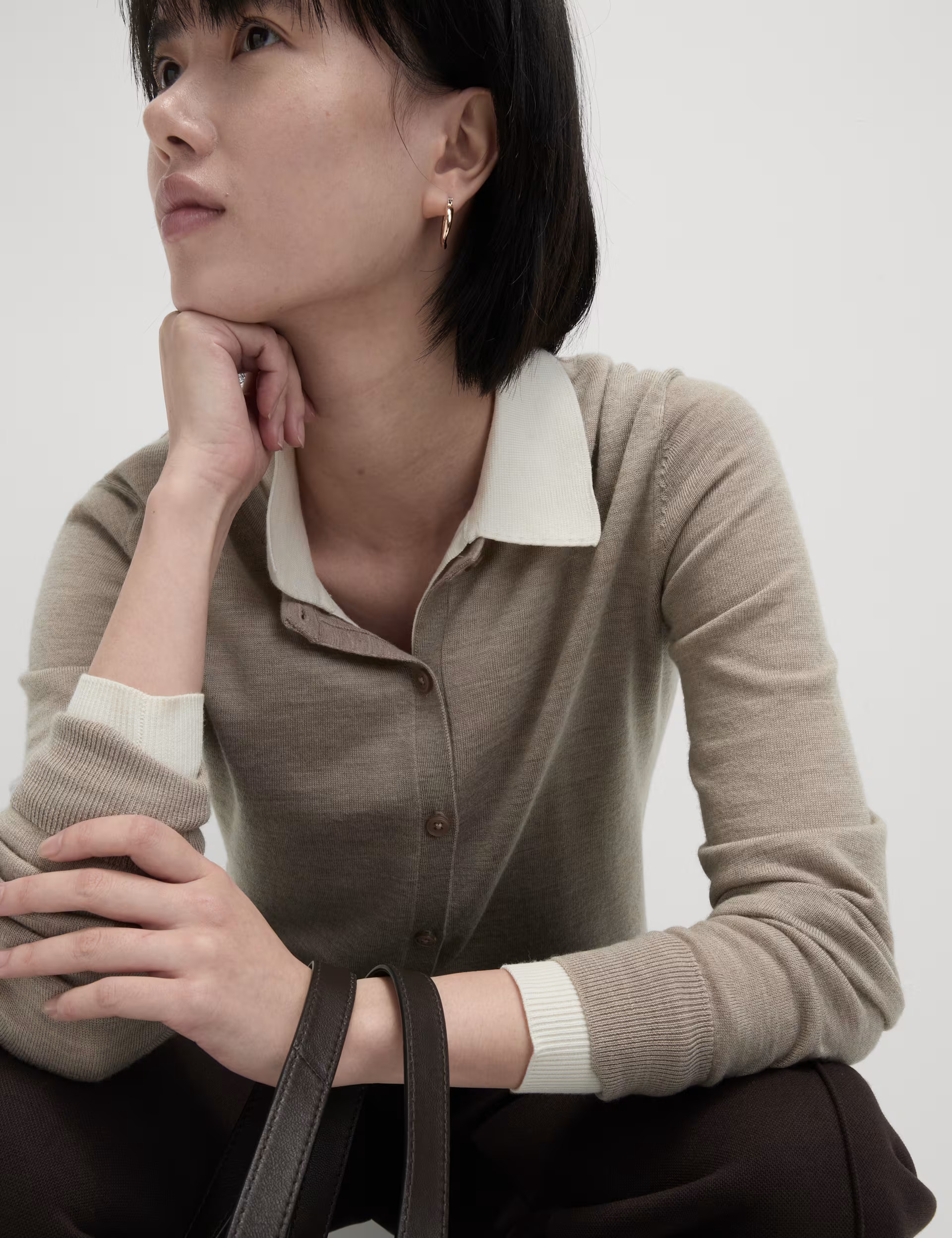 Pure Merino Wool Crew Neck Cardigan | Marks & Spencer (UK)