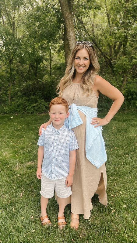 My little guy was feeling the khaki and baby blue before he saw what I was wearing, so I figured we should grab a quick pic!

This dress was $28 at Target, and it’s sooo perfect for hot summer days, you can dress it up or wear it as a swim cover-up. 

Also, it’s not maternity, but it’s very bump-friendly!

Shoes are also Target—$25!

#LTKswim #LTKbump #LTKfamily