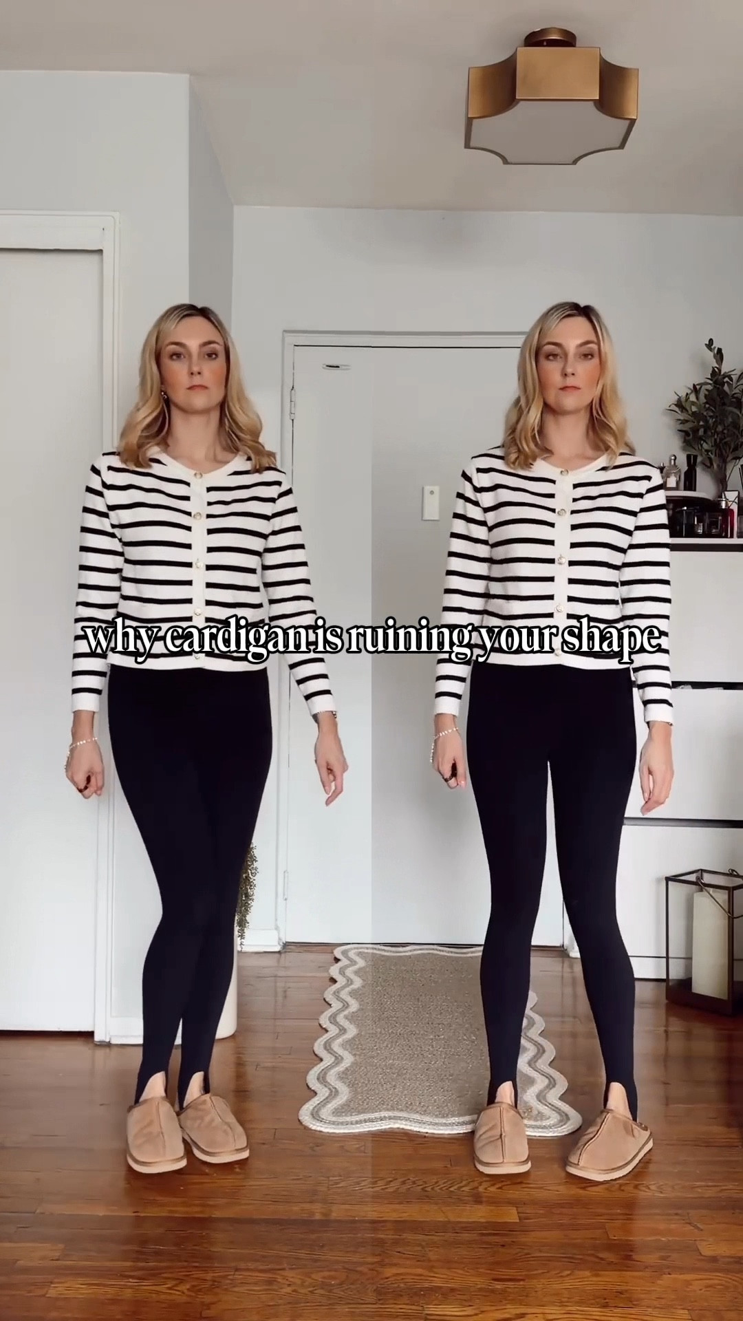 
Who knew that buttoned up cardigan with leggings it reads as one big boxy block. No waist, no shape. So unbutton it, swap the leggings for barrel jeans.

Suddenly the same cardigan frames your body instead of hiding it.  That's the whole formula.

Wearing cardigan in size S!

Barrel jeans might be sold out so linked similar pair!   

cardigan outfit • how to style cardigan • barrel jeans outfit • spring fashion 2026 • outfit fixes • style hack • spring outfits 2026

#LTKgrwm #LTKootd #LTKdayinmylife