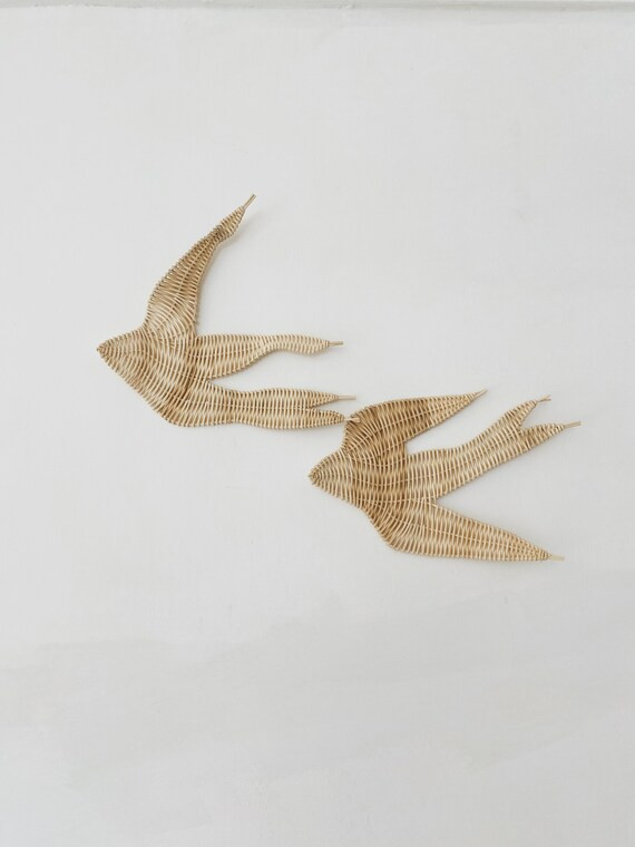 Set of 2 Swallow Bird Rattan Decoration Shelf Decoration | Etsy | Etsy (US)