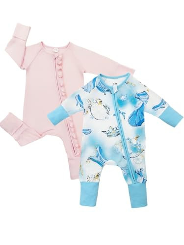 Bow Dream Bamboo Rayon Baby Pajamas Infant Sleepers Newborn Girl Boy Clothes Rompers Jumpsuit Outfit 6-12 Months | Amazon (US)