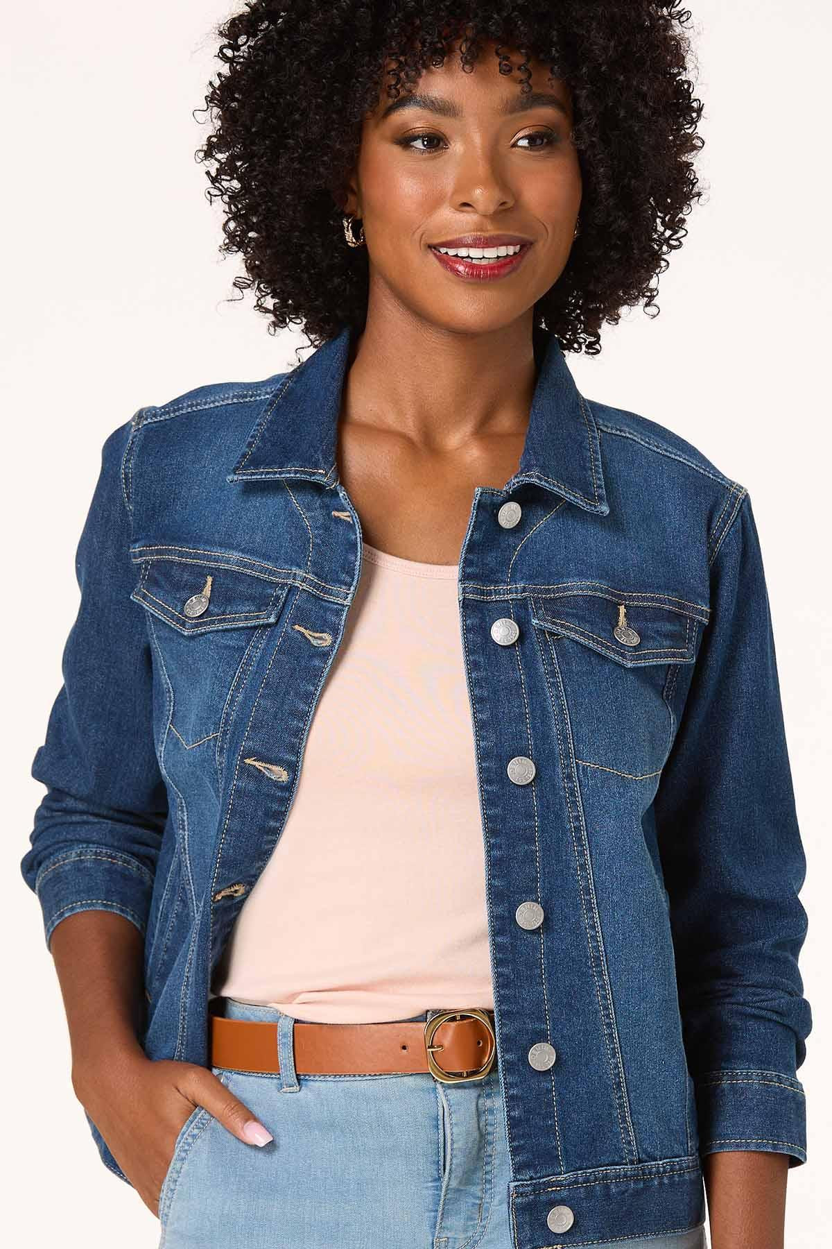 Dark Wash Denim Jacket | Cato Fashions