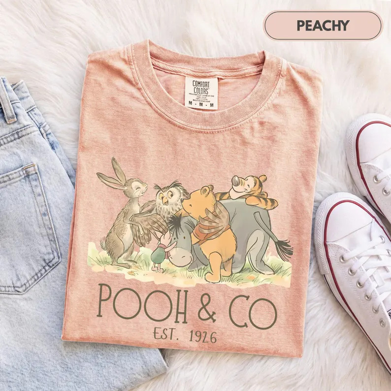 Pooh And Co Est 1926 Shirt, Classic Winnie The Pooh Tee, Vintage Storybook Bear Shirt, Cozy Nosta... | Etsy (Global)