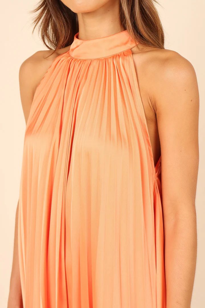 Ginnee Pleated Mini Dress - Orange | Petal & Pup (US)