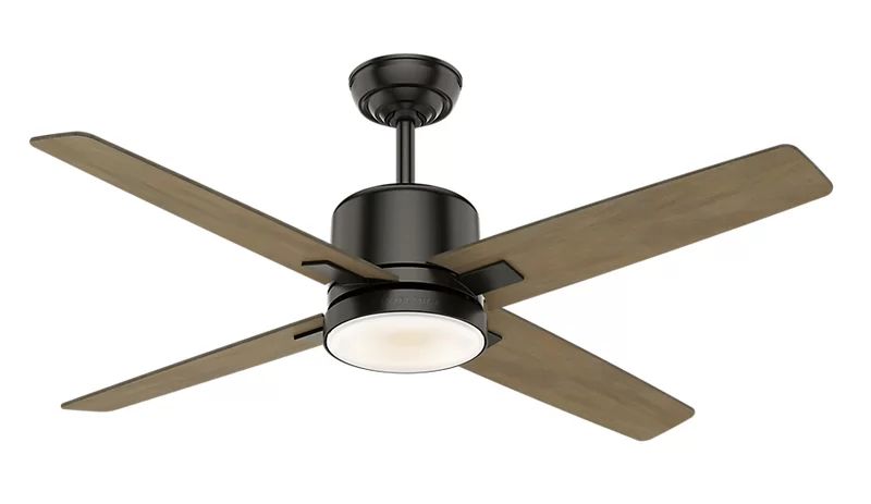 52" Axial 4 Blade LED Ceiling Fan, Light Kit Included | Wayfair North America