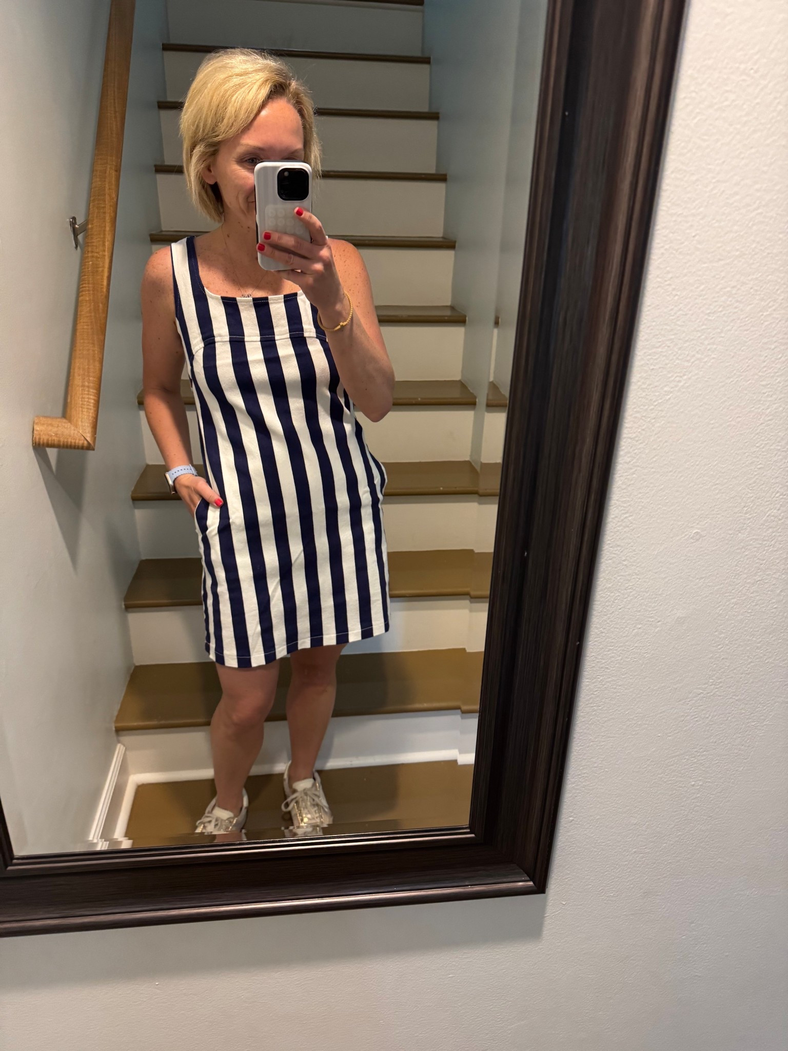 Stripe dress cutie 💙

#LTKTravel #LTKmomlife #LTKootd