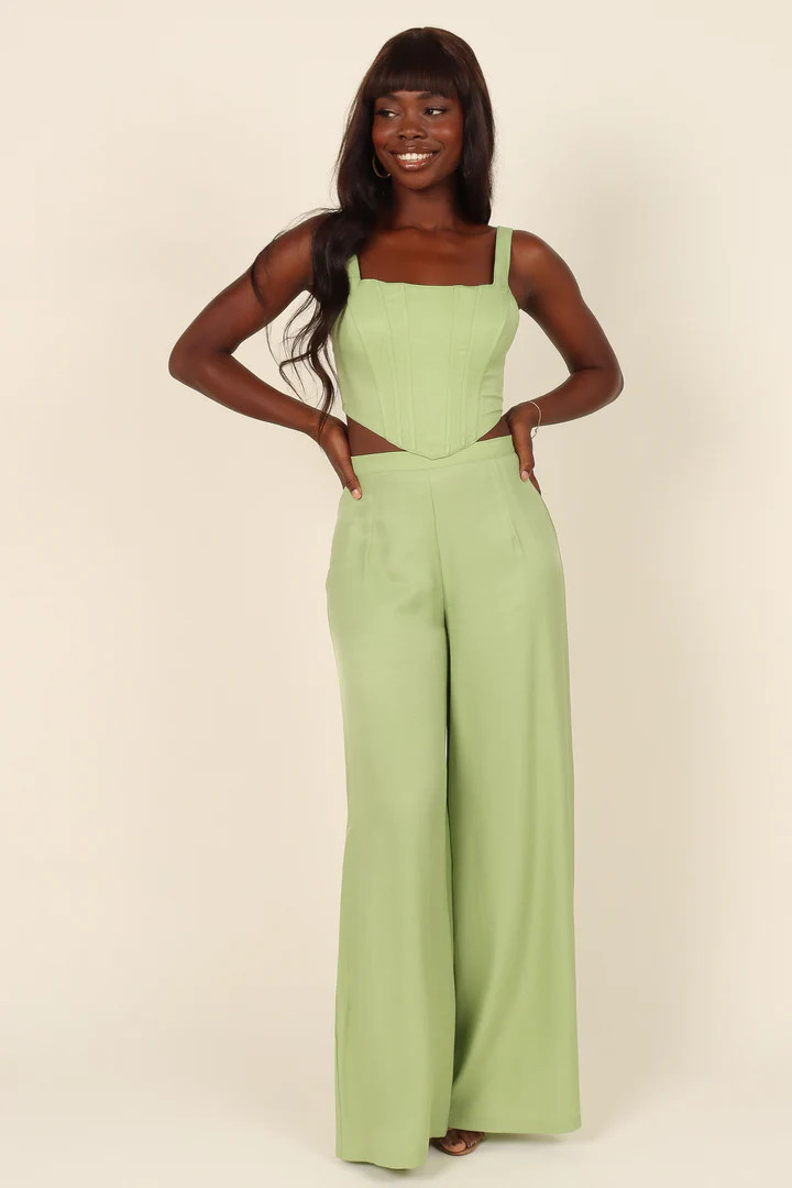 Seville Corset Top - Green | Petal & Pup (AU)