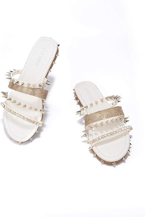 Cape Robbin Xtreme Sandals Slides for Women, Studded Womens Mules Slip On Shoes | Amazon (US)