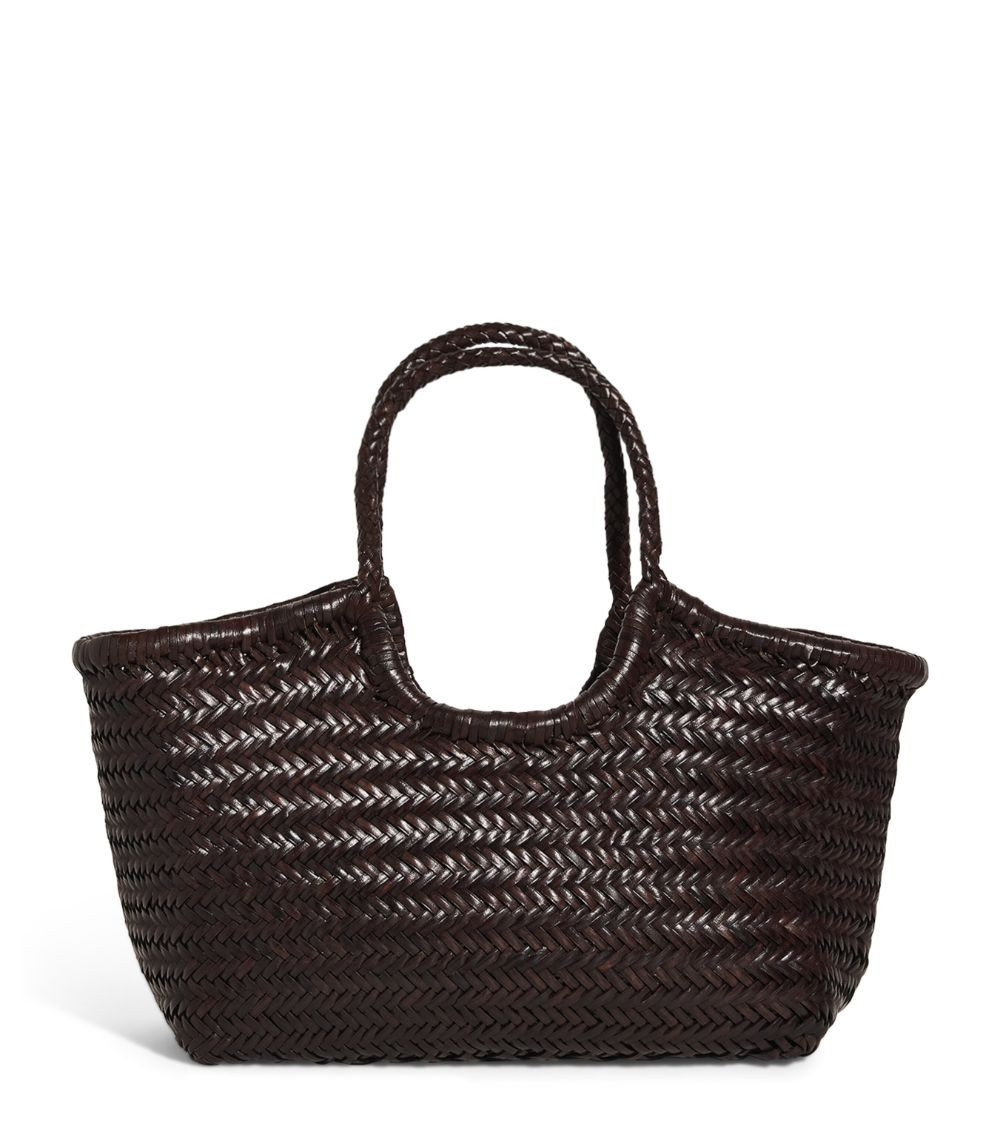 Large Leather Woven Nantucket Tote Bag | Harrods