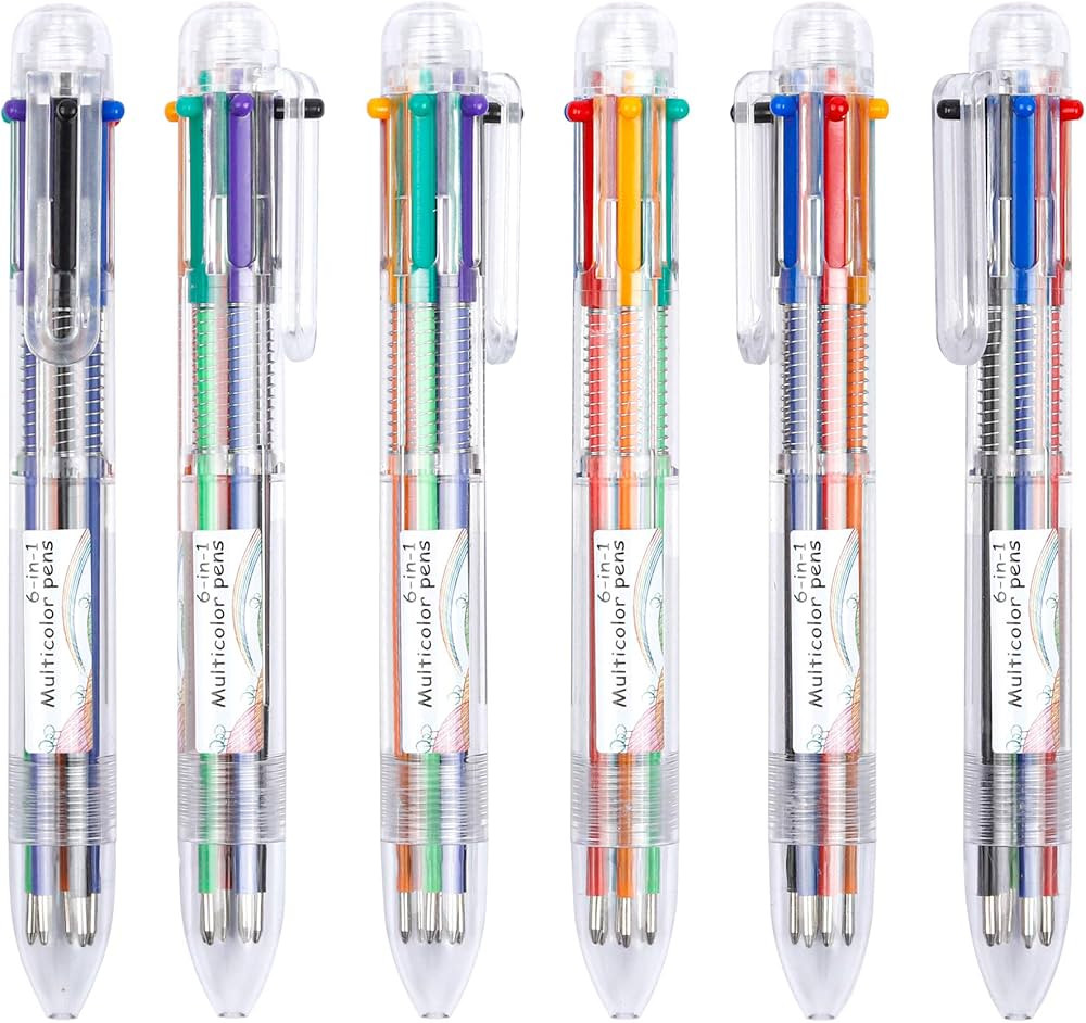 Shuttle Art Multicolor Pens, 23 Pack 6-in-1 0.7mm Retractable Ballpoint Pens for Office School Su... | Amazon (US)