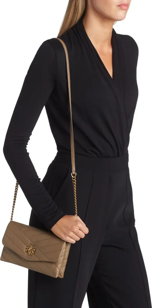 Kira Chevron Quilted Leather Wallet on a Chain | Nordstrom