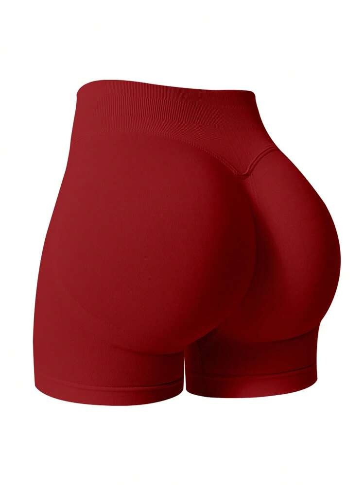 NcmRyu Women's Seamless Butt Lifting Shaping Gym Sports Shorts | SHEIN