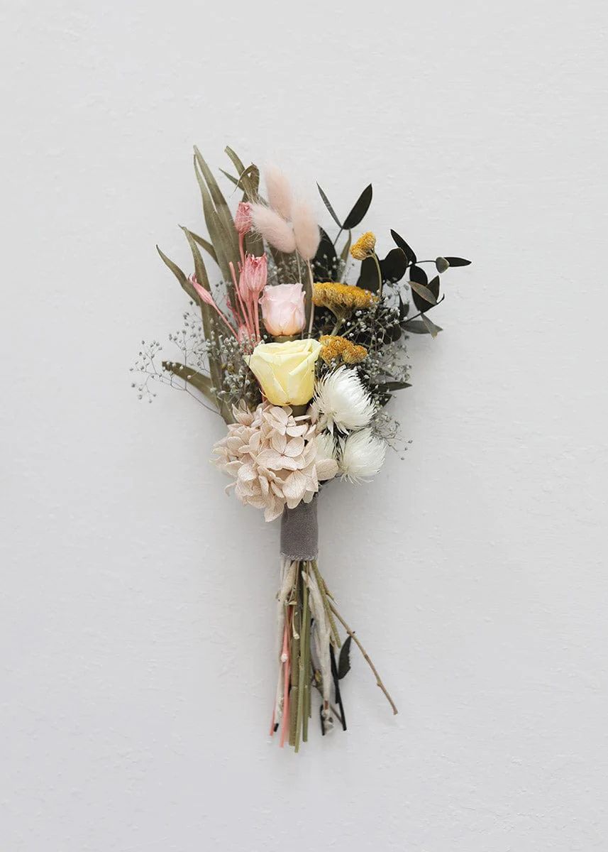 Pink & Yellow Dried Flowers | Shop Dried Flower Bouquets | Afloral.com | Afloral