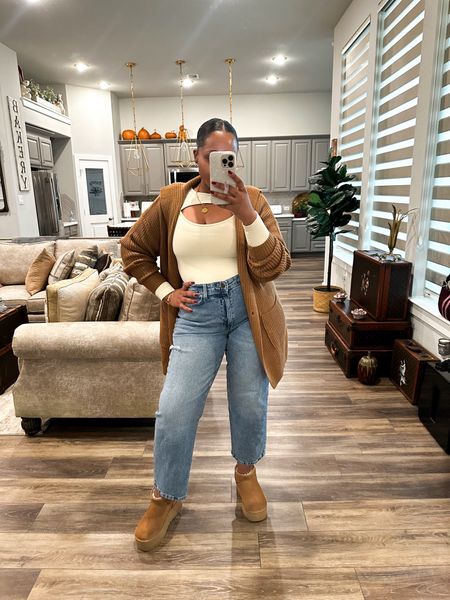 Jeans -  tts 
Bodysuit -  medium 
Cardigan-  medium 
Ugg-  tts 

Winter outfit - how to style - what to wear - everyday outfit - work outfit - boots - Ugg boots - platform boots - jeans - high waisted jeans - bodysuit - cardigan - affordable fashion - midsize - 

Follow my shop @styledbylynnai on the @shop.LTK app to shop this post and get my exclusive app-only content!

#liketkit 
@shop.ltk
https://liketk.it/4wVEH

Follow my shop @styledbylynnai on the @shop.LTK app to shop this post and get my exclusive app-only content!

#liketkit 
@shop.ltk
https://liketk.it/4yC1O

Follow my shop @styledbylynnai on the @shop.LTK app to shop this post and get my exclusive app-only content!

#liketkit #LTKshoecrush #LTKstyletip #LTKsalealert
@shop.ltk
https://liketk.it/4yMdF