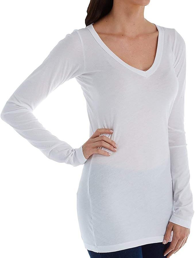 LAmade Women's Fitted V-Neck Tunic Top | Amazon (US)