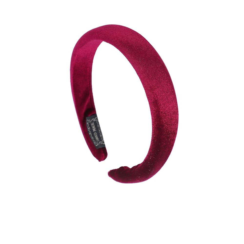 Burgundy Padded Headband for Women and Girls- Hair Styling Accessories Fashion Hairband | Amazon (US)