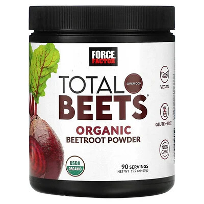 Force Factor, Total Beets®, Organic Beetroot Powder, 15.9 oz (450 g) | iHerb