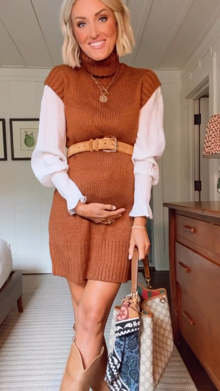 I love styling a belt over a dress to really elevate the look! 💕 Wearing an XS! 

Loverly Grey, Walmart find, sweater dress, fall dress, fall fashion, fall outfit ideas, fall outfit inspo 

#LTKSeasonal #LTKFindsUnder50 #LTKStyleTip