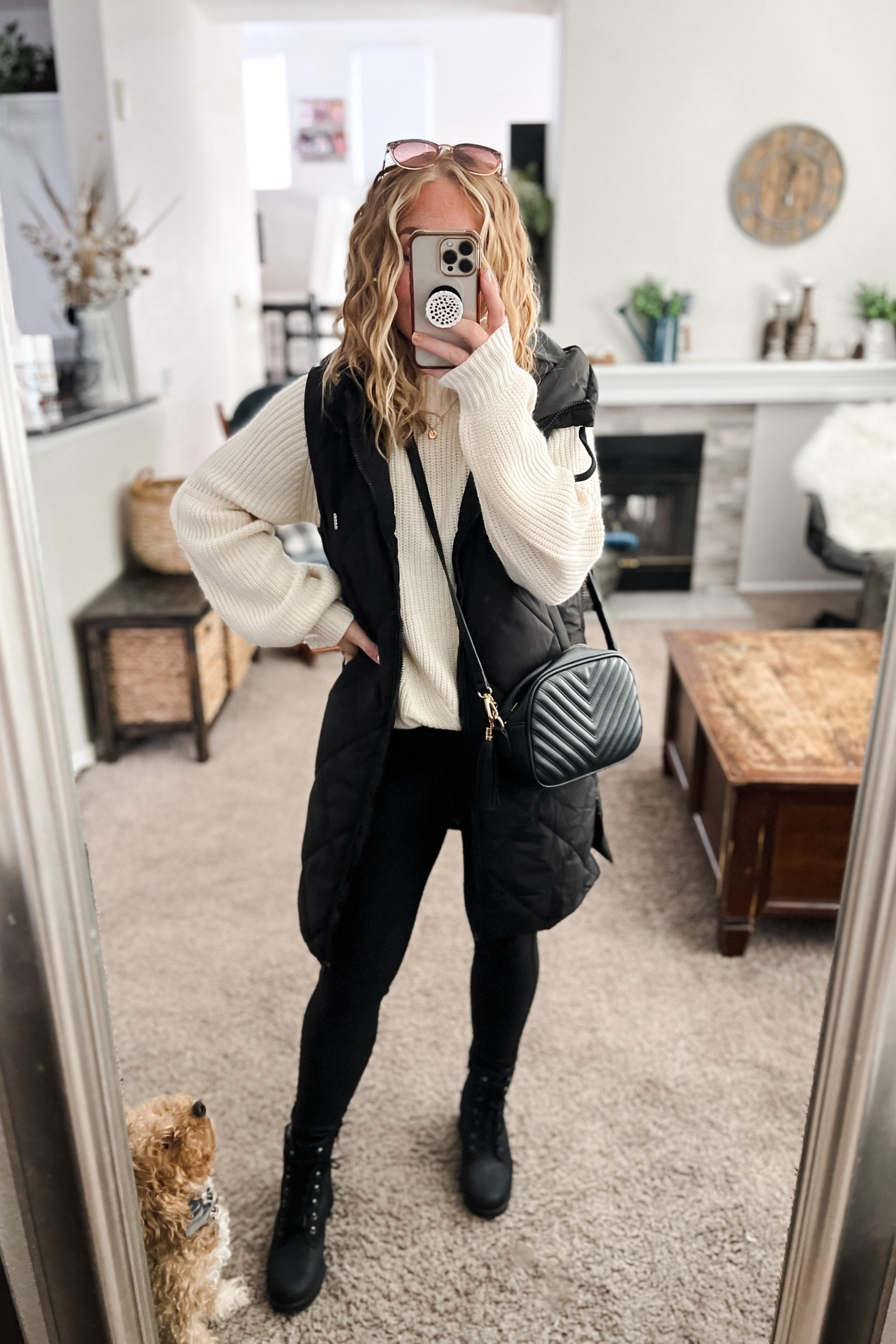 Winter outfit idea with a long oversized black puffer vest, oversized knit sweater, leggings, black purse, and boots. Wearing a small in both the vest and the sweater. Grab your true size with everything//
Winter outfits| amazon winter outfit | winter travel outfit| winter dinner outfit | casual winter outfits | winter fashion | size 4-6 | cold weather outfits | winter outfit ideas | layering outfit for the cold| winter fashion 2024 | outfit inspo | outfit ideas | winter outfits amazon | boots | leggings outfits winter | casual outfit Ideas | amazon deal | amazon on sale | amazon handbags | amazon shoes, travel outfits, crossbody bag, quilted purse, winter layering #ltkshoecrush #ltksalealert #ltkfindsunder100 


#LTKitbag #LTKstyletip #LTKfindsunder50