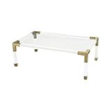 Elk-Home 1114-305 Equity - 47" Coffee Table, Clear Acrylic/Gold Plated Stainless Steel Finish | Amazon (US)