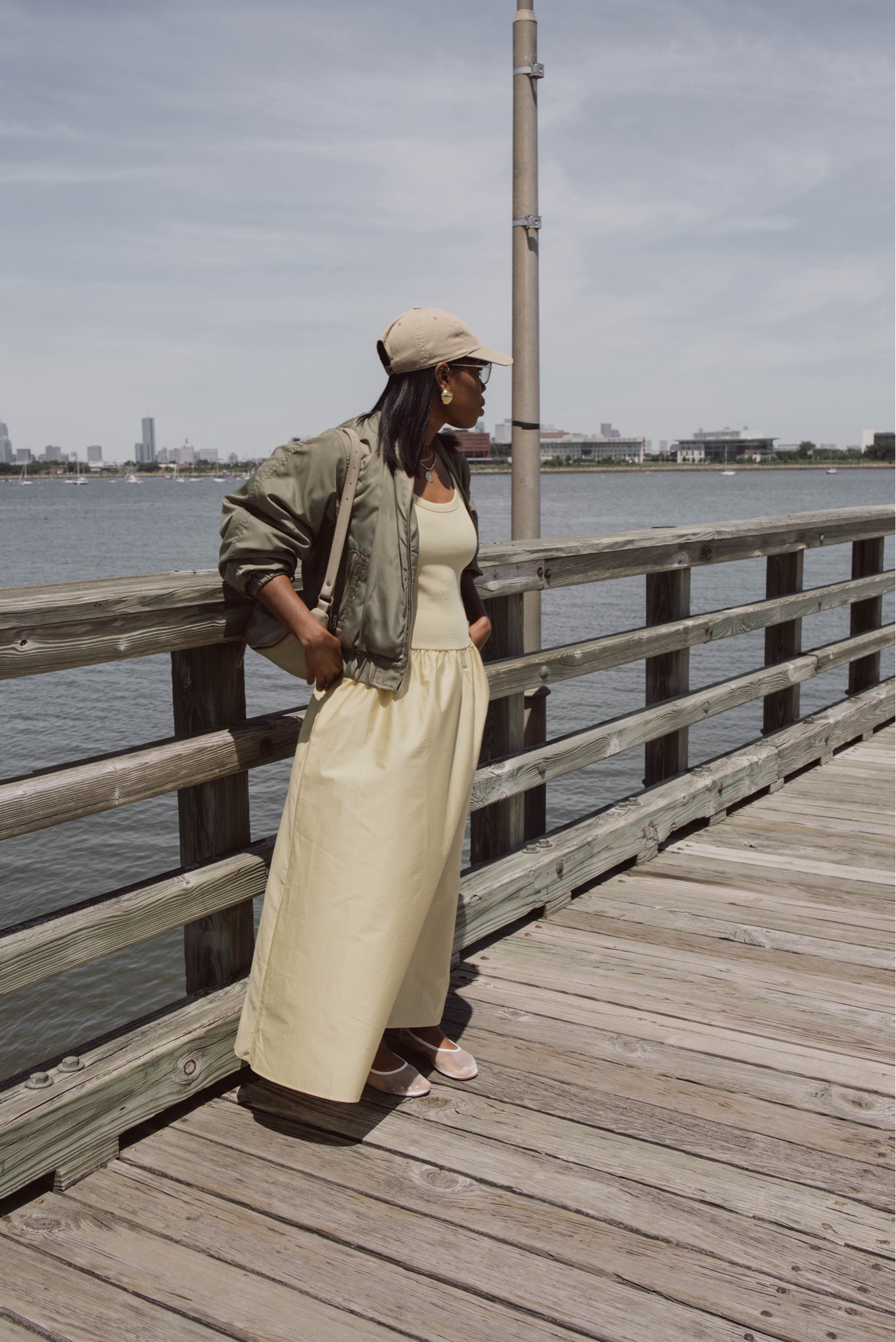 A day out strolling in this comfy yellow maxi dress and bomber jacket tan adidas hat and mesh ballet flats 

#LTKFindsUnder50 #LTKFindsUnder100 #LTKStyleTip