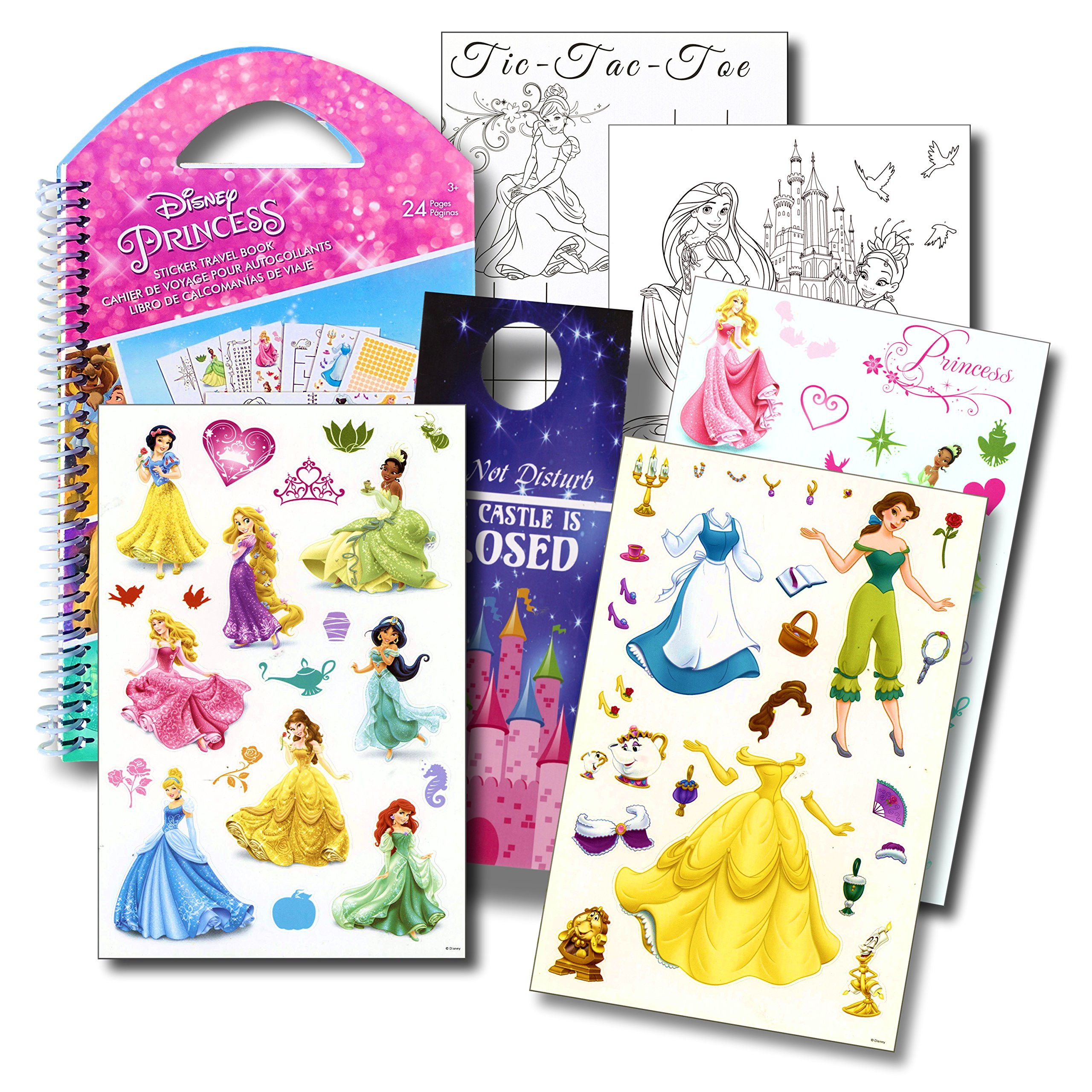 Disney Princess Stickers Travel Activity Set with Stickers, Activities, and Castle Door Hanger | Amazon (US)