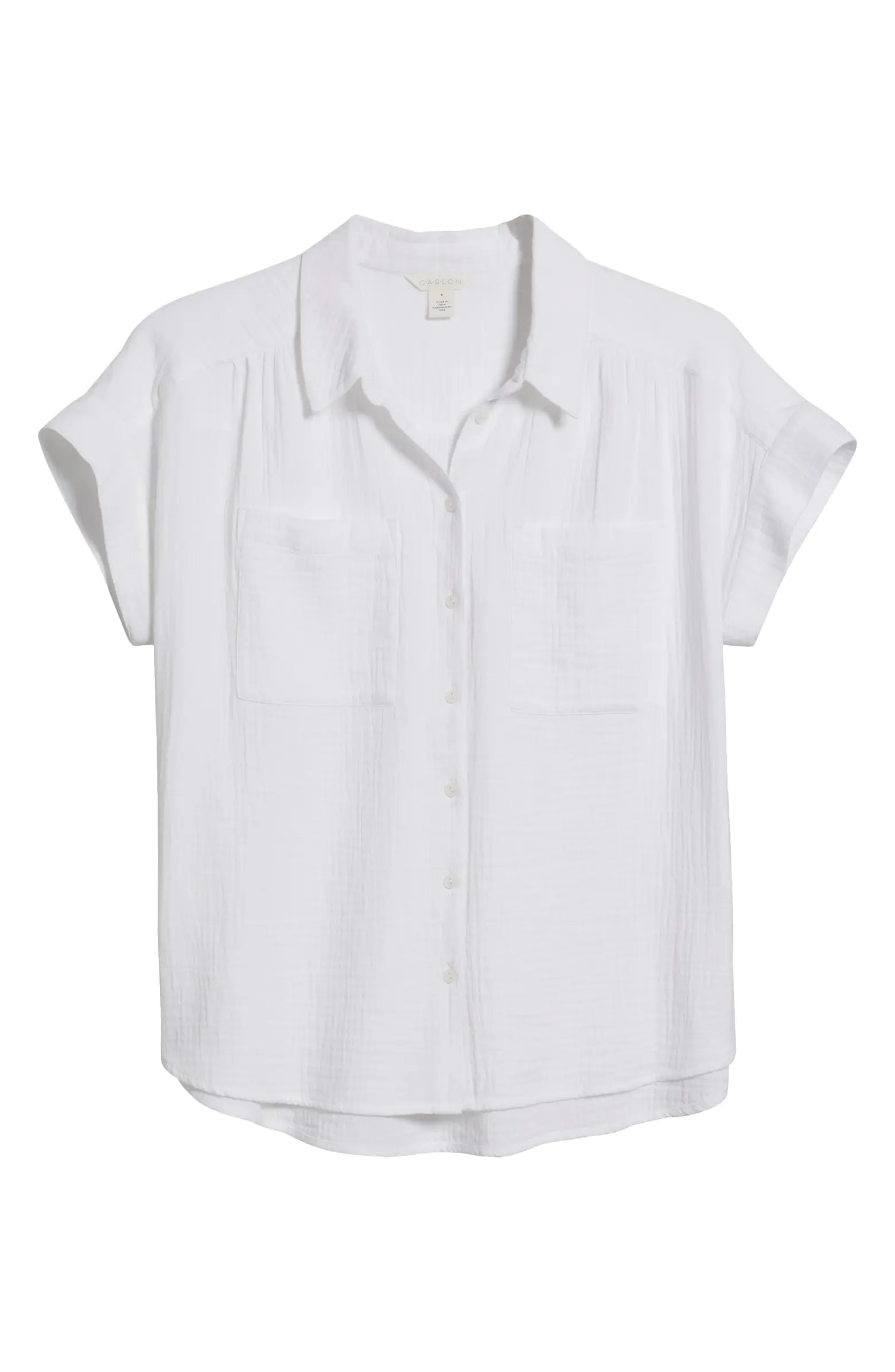 Cotton Gauze Button-Up Shirt | Nordstrom