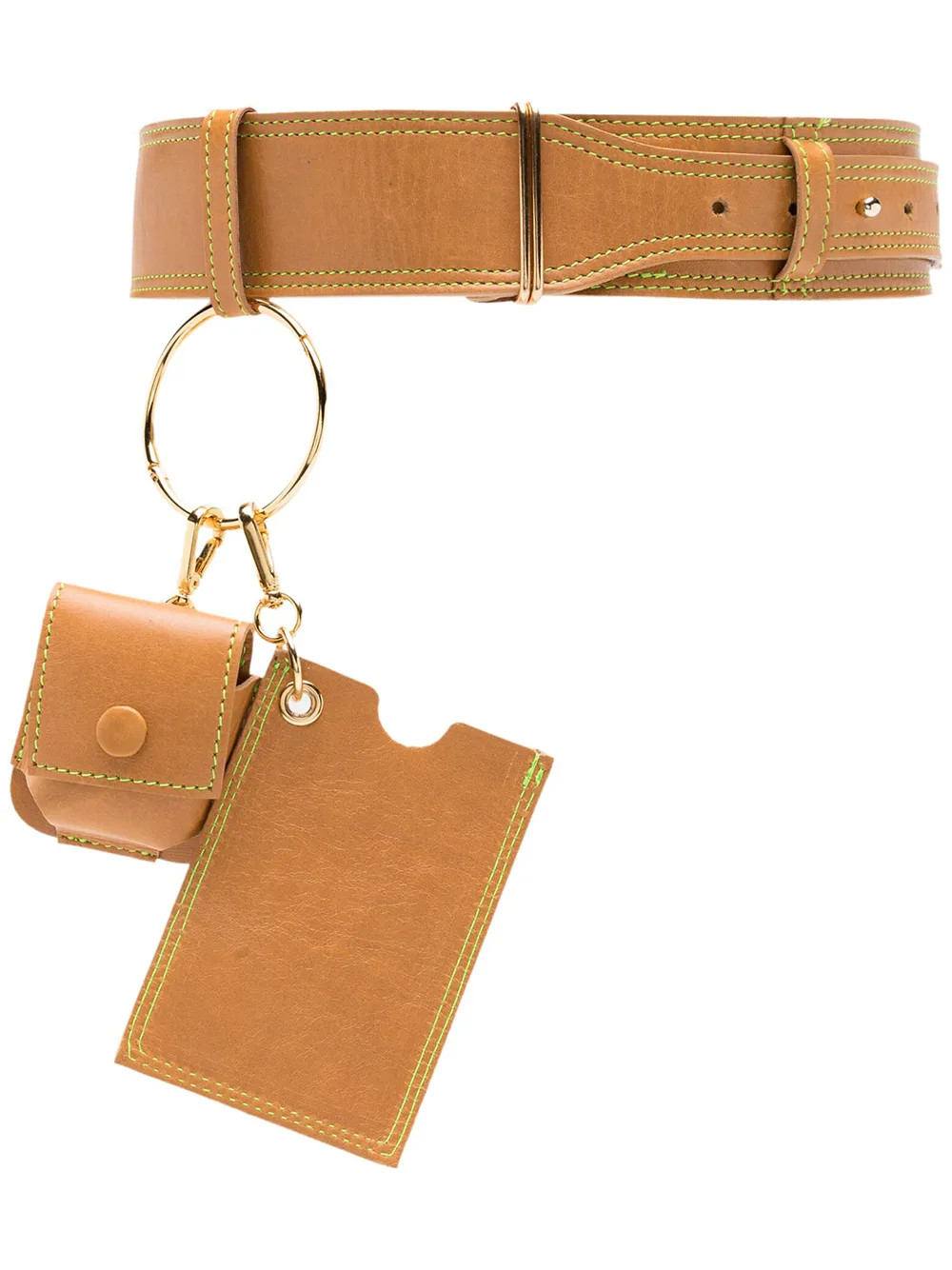 Nk - Cinto Lais de couro - mulher - couro - M - Marrom | Farfetch (BR)