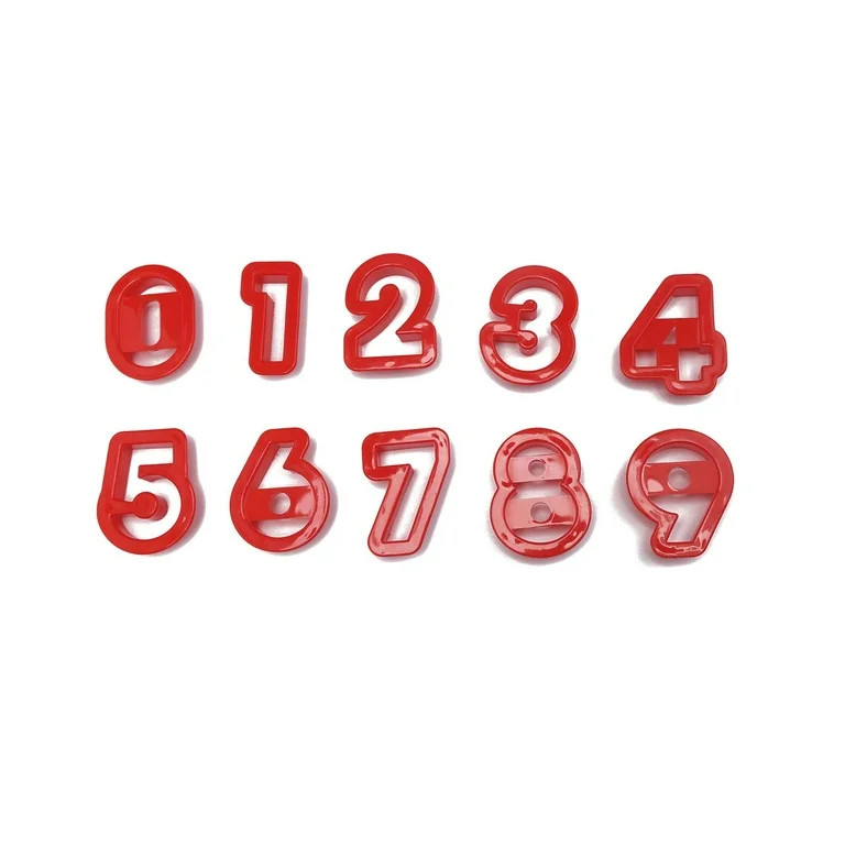 36 Alphabet and Numbers Cookie Cutter Set, Plastic, Way to Celebrate! Assorted Colors, 36 Ct. | Walmart (US)