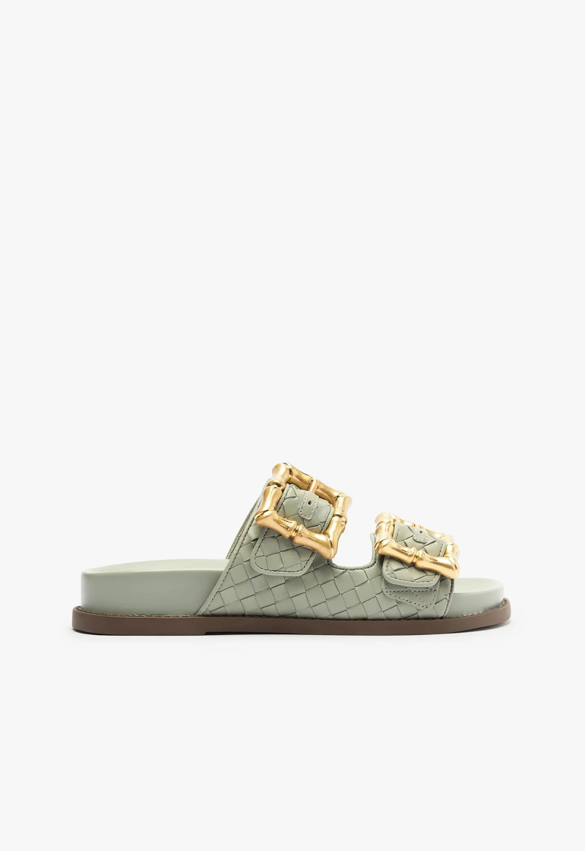 Enola Sporty Woven Leather Sandal - Flatform Sandals - Buckle Sandals - Sports Sandals | Schutz (US)