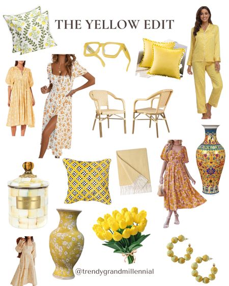 All of the Grandmillennial Amazon finds! Yellow Edit. 

Chinoiserie, yellow dress, fall fashion, fall decor, wedding guest, classic fashion, Stoney clover, Amazon deals, Amazon prime day, French fashion, preppy, Ginger jars, casual dresses, yellow glasses, printed pillows, Pom poms, yellow home, bright aesthetic 

Follow my shop @kellyk on the @shop.LTK app to shop this post and get my exclusive app-only content!

#liketkit 
@shop.ltk
https://liketk.it/4jzMr 

Follow my shop @kellyk on the @shop.LTK app to shop this post and get my exclusive app-only content!

#liketkit #LTKfamily #LTKsalealert #LTKhome #LTKhome #LTKsalealert #LTKfindsunder100
@shop.ltk
https://liketk.it/4jzNF

#LTKsalealert #LTKhome #LTKtravel