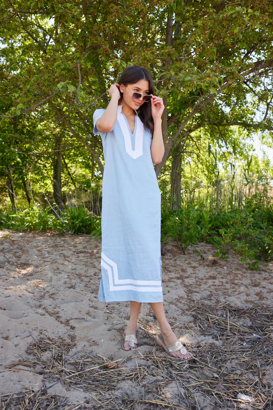 Lacecap Short Sleeve Classic Maxi Tunic | Sail to Sable