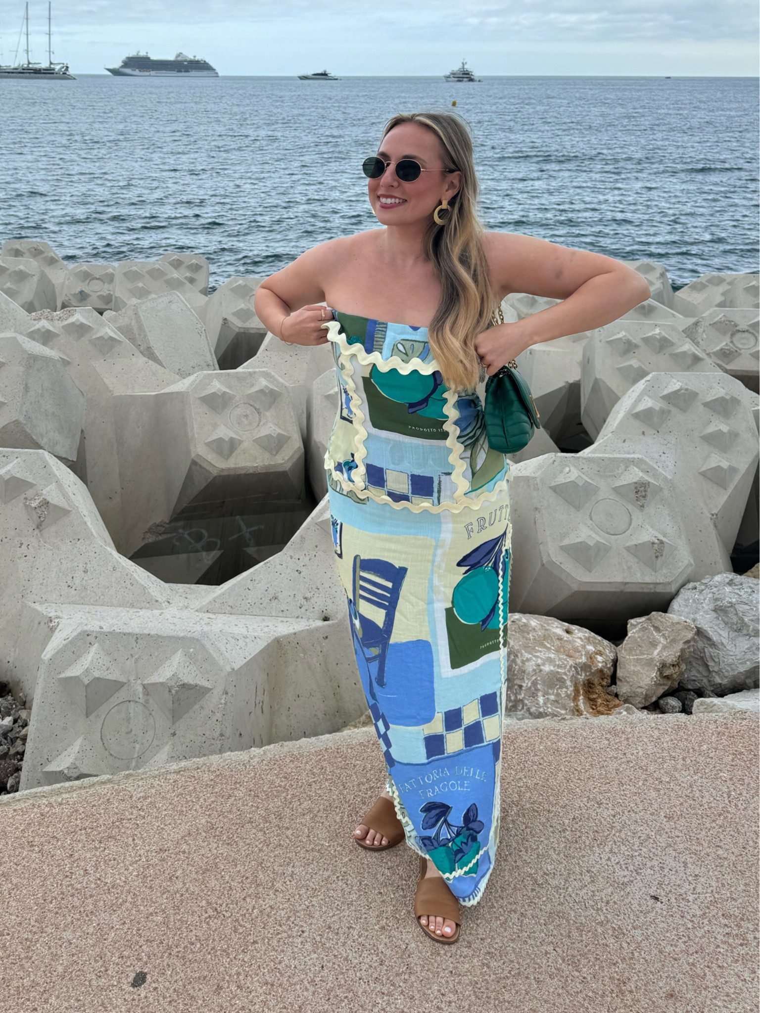 Summer dress, European summer dress, funky pattern dress