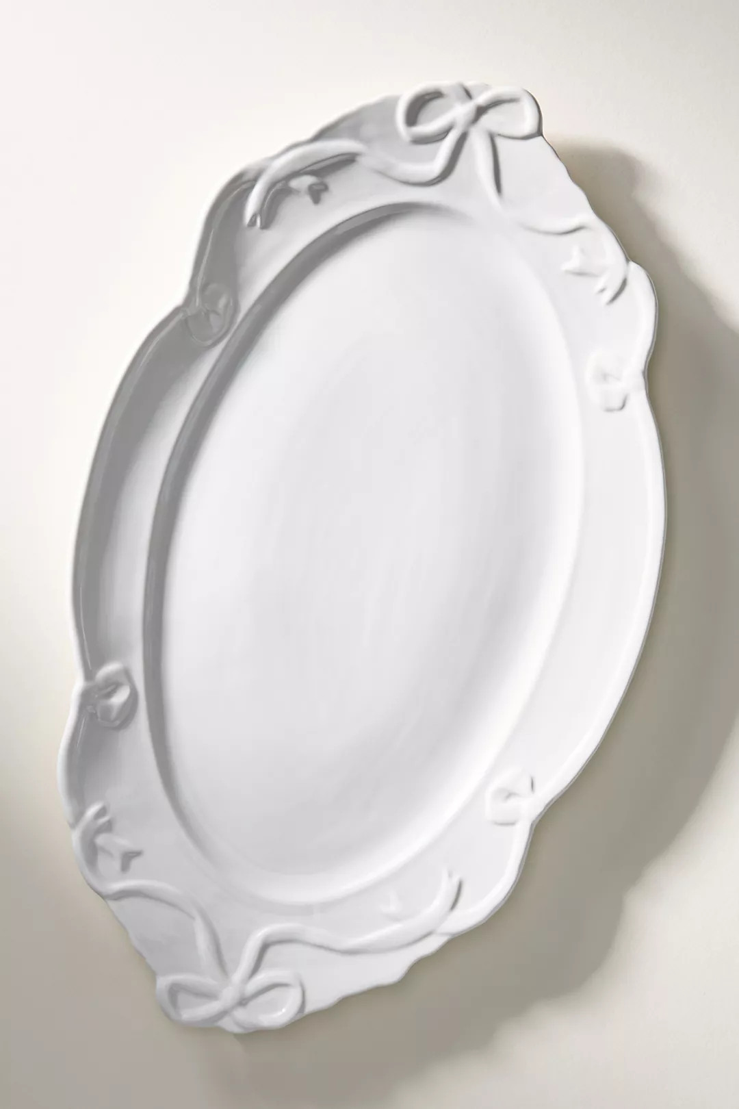 Benedita Bow Ceramic Stoneware Platter | Anthropologie (US)