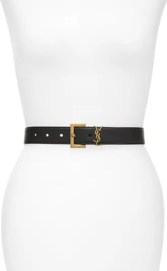 Laque YSL Monogram Leather Belt | Nordstrom
