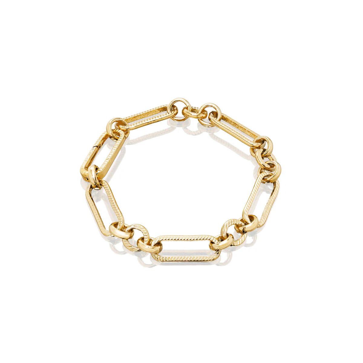 Figaro Chain Bracelet (Gold) | Abbott Lyon