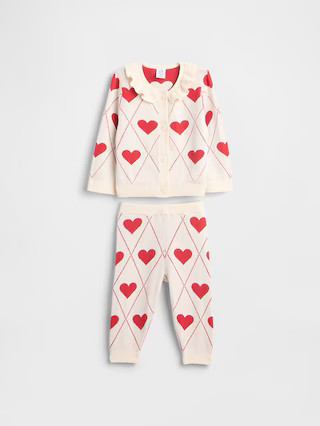 Baby Ruffle Collar Cardigan Sweater Set | Gap (US)