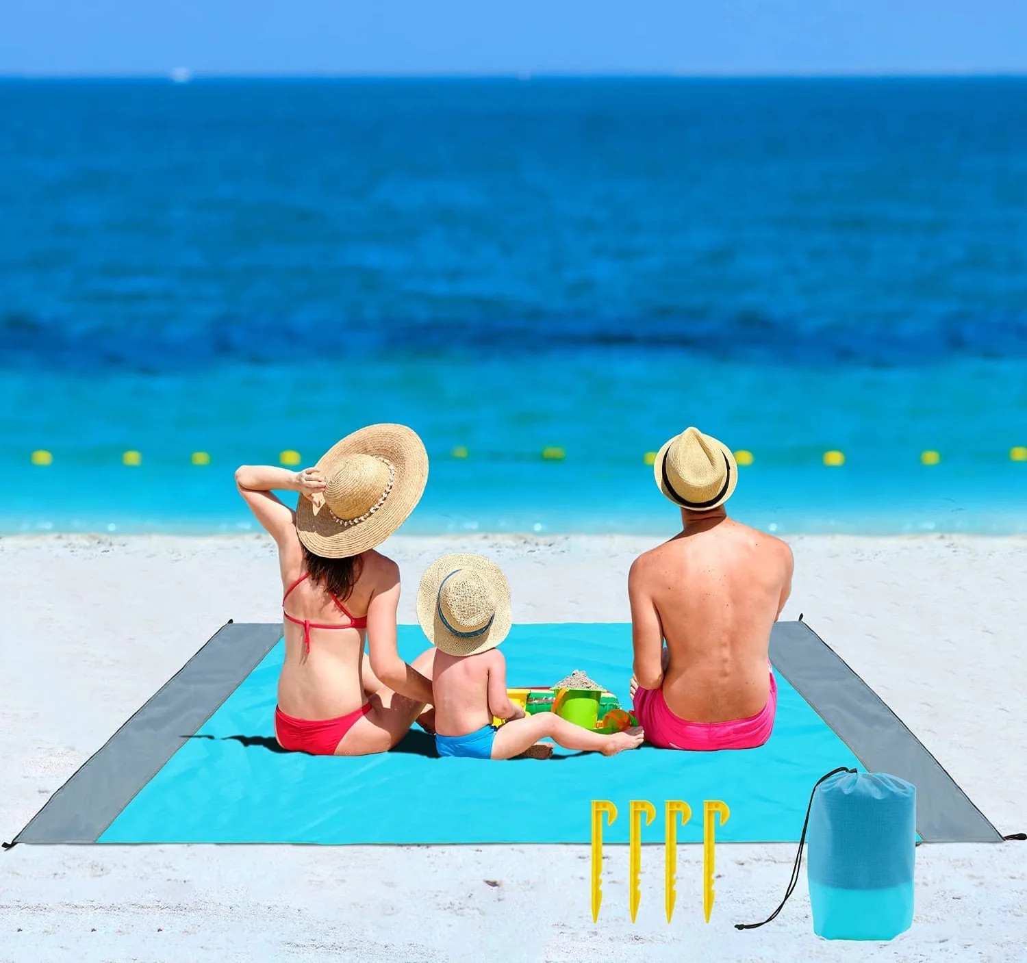 Beach Blanket, SandProof Beach Mat Large 4-7 Persons, Waterproof Picnic Mat Quick Drying Camping ... | Walmart (US)
